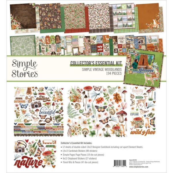 Simple Stories - Vintage Woodlands - Collector's Essential Kit 12X12"