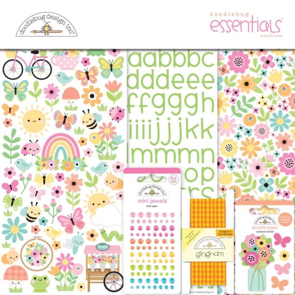 Doodlebug - Butterfly Kisses - Essentials Page Kit 12X12"